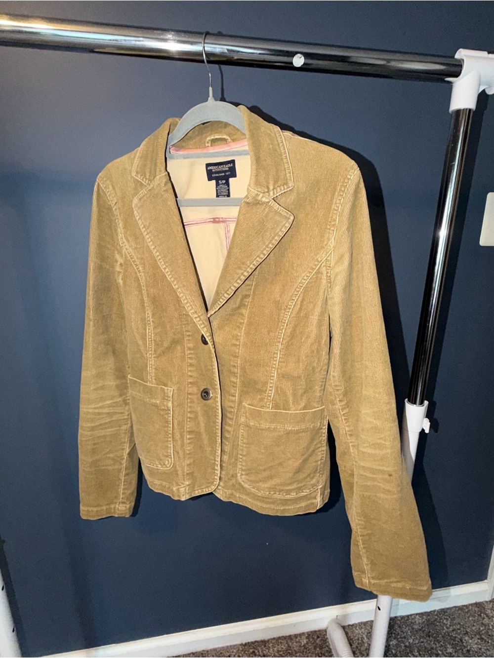 American Eagle Outfitters Women's Tan Corduroy Blazer
